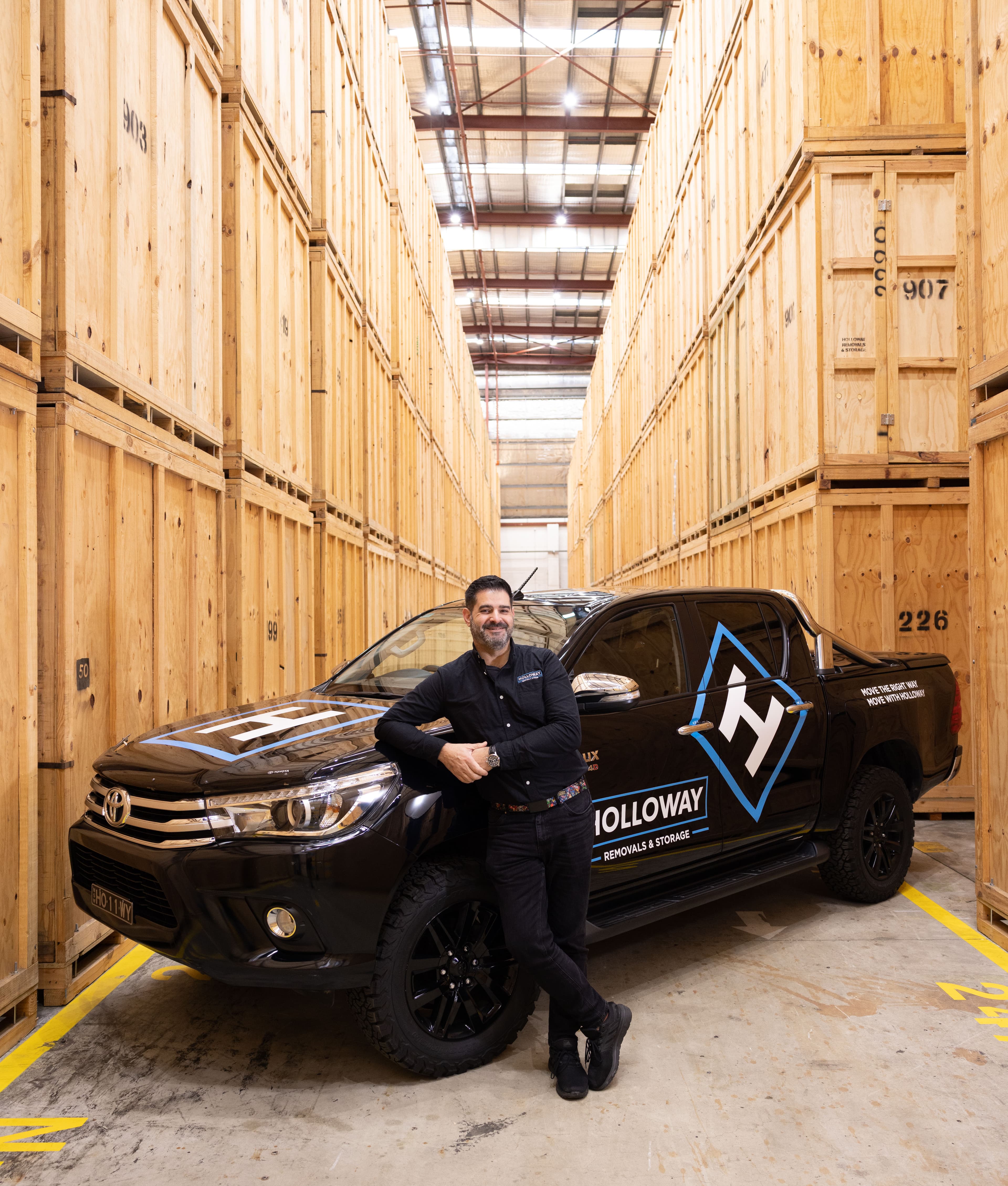 Storage Warehouse with Holloway Team Member
