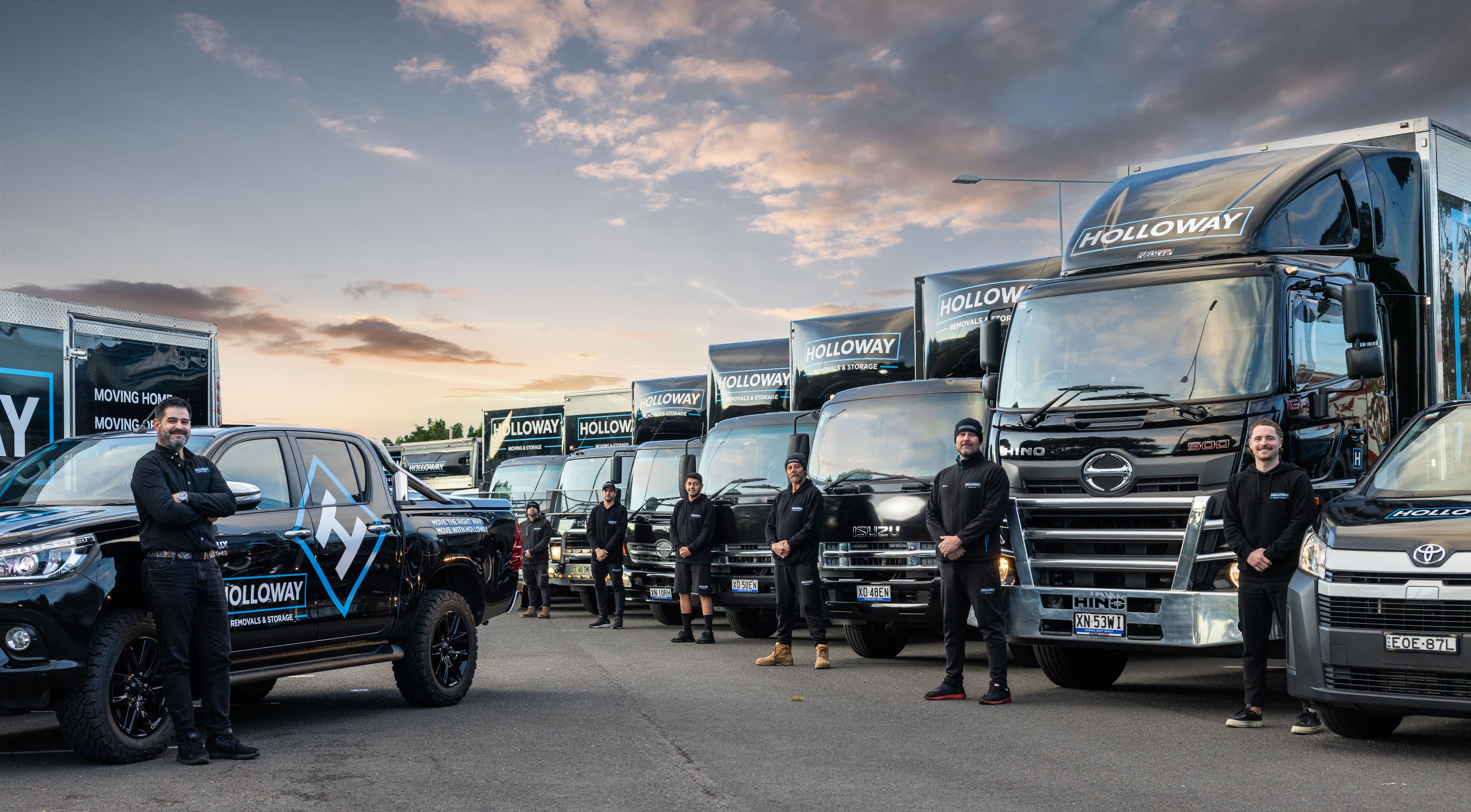 Holloway Team with Removalist Trucks