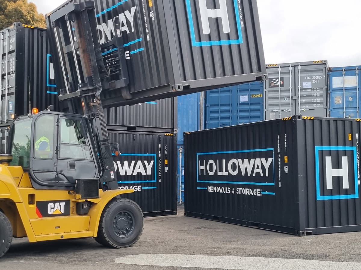 Forklift Moving Containers
