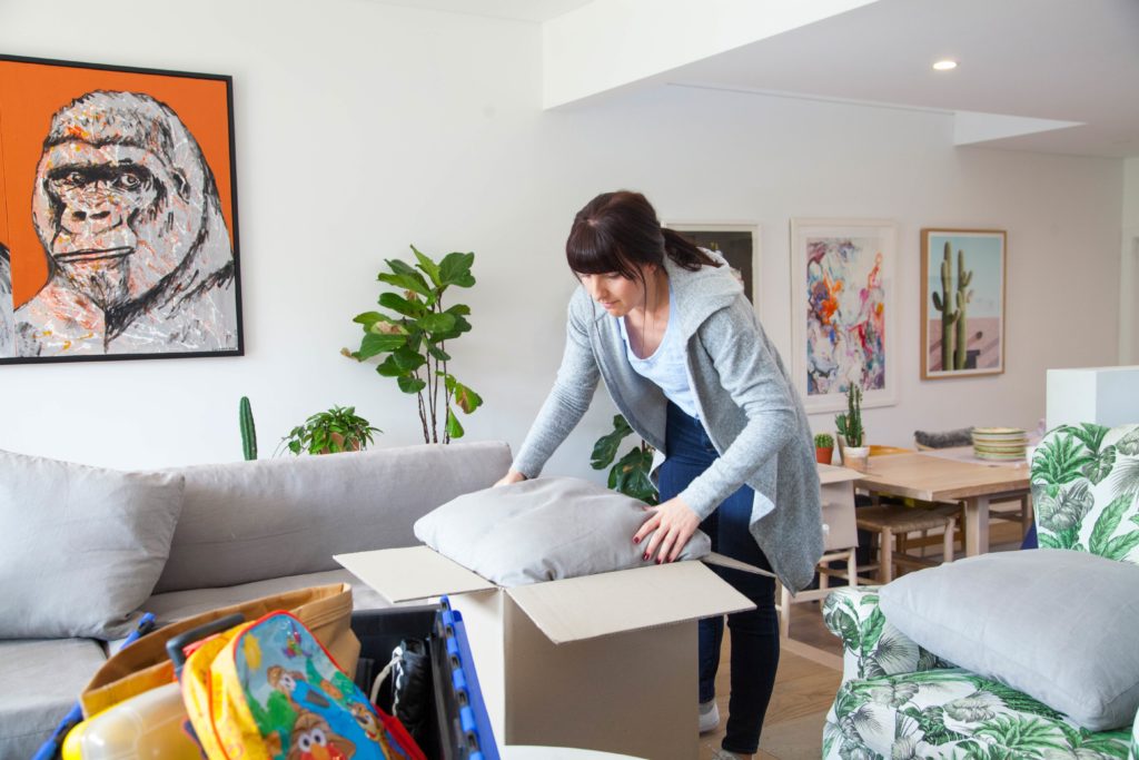 Women packing goods