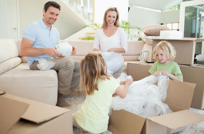 Family with Kids Packing